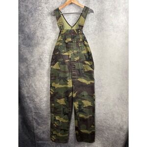 Liberty Men's Bibs Overalls Pants Camo Double Knee Made in USA‎ Denim Size 36x29